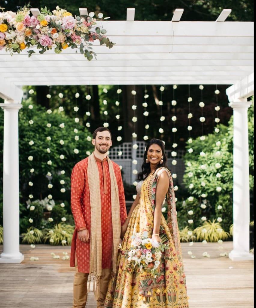 Indian wedding ceremony under pergola at The Commons 1854