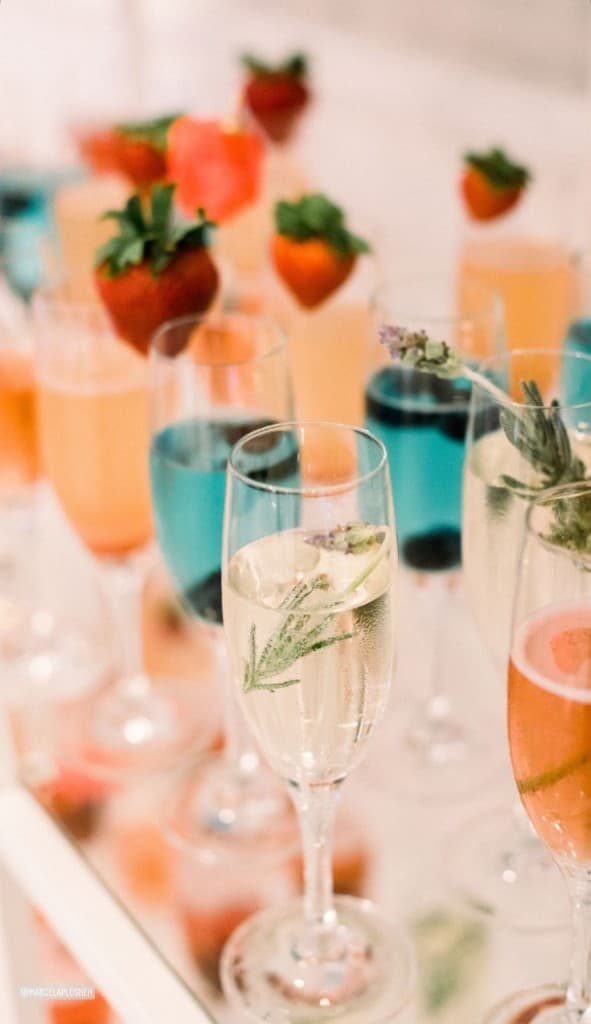 Colorful cocktail display