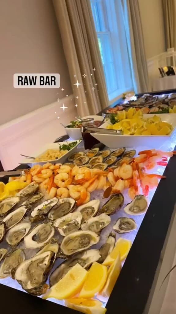Raw bar seafood spread
