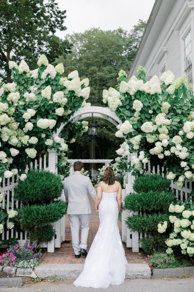 Hydrangea gate from street view