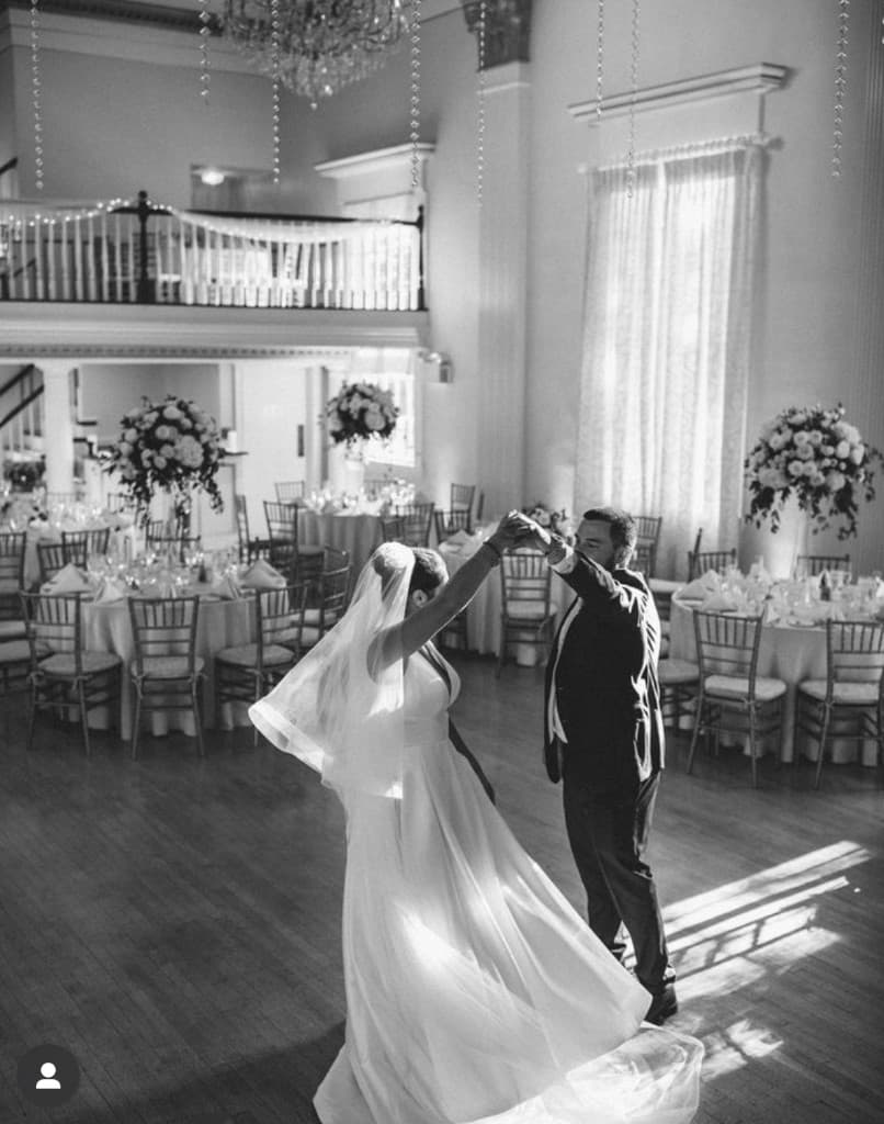 First dance in the grand ballroom